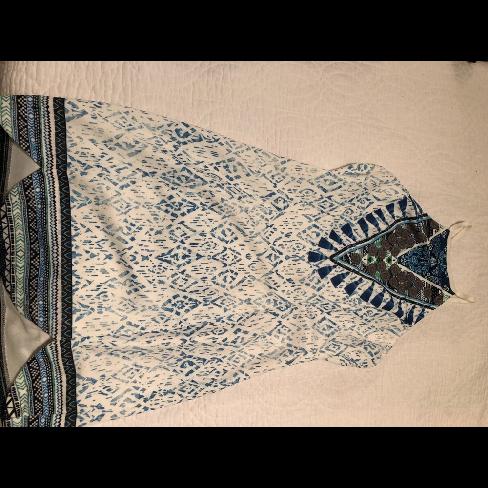 Lf coin embellished blue dress